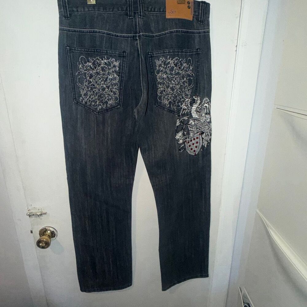PILGRIM APPAREL MR COLLECTION Y2K Straight Relaxed Jeans-34x32 NWOT